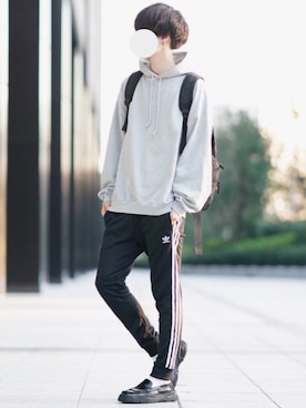 「ADER error（アーダーエラー）のアイテム」を使った、とっしーさん（メンズ・184cm）の冬コーディネート
