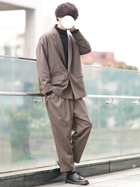 「SHAREEF（シャリーフ）のアイテム」を使った、とっしーさん（メンズ・184cm）の春コーディネート