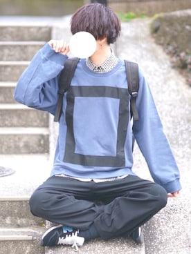「DOOPZ（ドープス）のアイテム（スウェット）」を使った、とっしーさん（メンズ・184cm）の春コーディネート