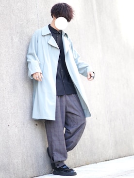 「THEE（シー）のアイテム」を使った、とっしーさん（メンズ・184cm）の春コーディネート