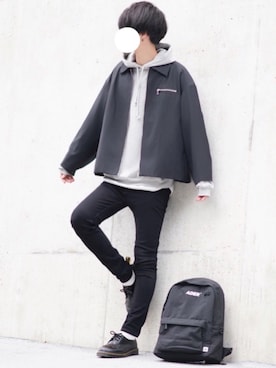 「ADER error（アーダーエラー）のアイテム」を使った、とっしーさん（メンズ・184cm）の春コーディネート