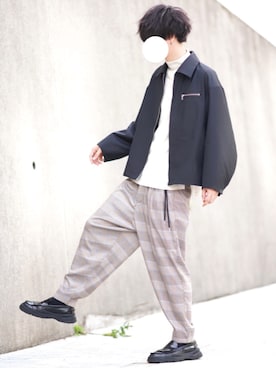「SHAREEF（シャリーフ）のアイテム」を使った、とっしーさん（メンズ・184cm）の春コーディネート