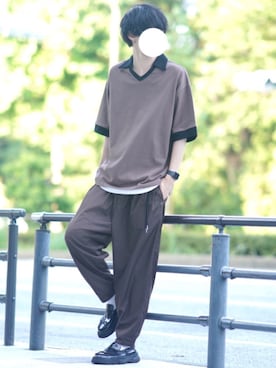 「ADER error（アーダーエラー）のアイテム」を使った、とっしーさん（メンズ・184cm）の夏コーディネート
