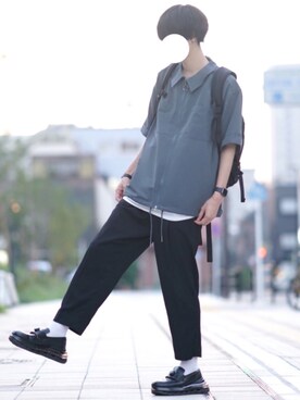 「SISE（シセ）のアイテム（パンツ）」を使った、とっしーさん（メンズ・184cm）の夏コーディネート