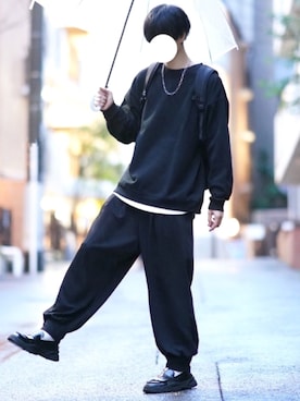 「DOOPZ（ドープス）のアイテム（スウェット）」を使った、とっしーさん（メンズ・184cm）の秋コーディネート