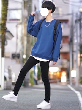 「DOOPZ（ドープス）のアイテム（スウェット）」を使った、とっしーさん（メンズ・184cm）の秋コーディネート