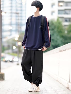 「DOOPZ（ドープス）のアイテム（スウェット）」を使った、とっしーさん（メンズ・184cm）の秋コーディネート