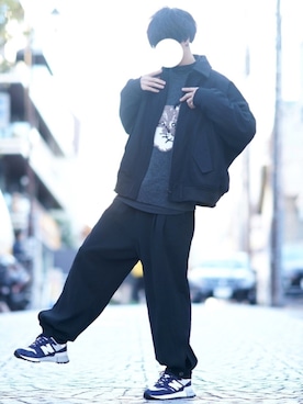 「DOOPZ（ドープス）のアイテム（ブルゾン）」を使った、とっしーさん（メンズ・184cm）の冬コーディネート