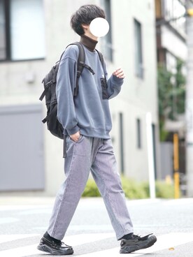 「DOOPZ（ドープス）のアイテム（バッグ）」を使った、とっしーさん（メンズ・184cm）の冬コーディネート