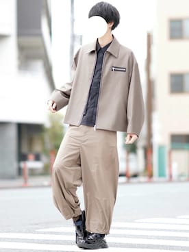 「DOOPZ（ドープス）のアイテム（ブルゾン）」を使った、とっしーさん（メンズ・184cm）の春コーディネート