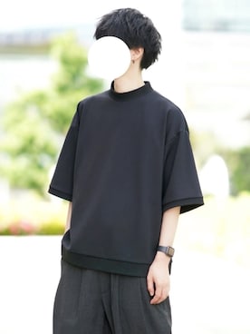 「DOOPZ（ドープス）のアイテム（スラックス）」を使った、とっしーさん（メンズ・184cm）の春コーディネート