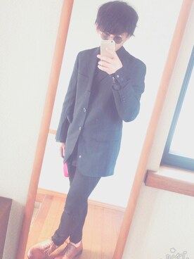 「Daniel Wellington（ダニエルウェリントン）の【Daniel Wellington】レザーバンド３６ＭＭ（アナログ腕時計）」を使った、たまるさん（メンズ・170cm）の春コーディネート