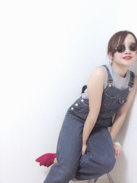 「Adam et Rope' Le Magasin（アダムエロペルマガザン）のアイテム（メガネ）」を使った、コマじろうさん（レディース・149cm）の夏コーディネート