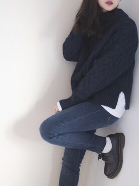 「白ソックス」｜コマじろうさん（レディース・149cm）の冬コーディネート