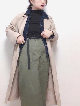 「アイテム（テーラードジャケット）」を使った、コマじろうさん（レディース・149cm）の秋コーディネート
