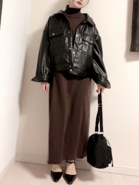 「niko and...（ニコアンド）のオリジナルアソートキルトショルダーバッグ（ショルダーバッグ）」を使った、コマじろうさん（レディース・149cm）の春コーディネート