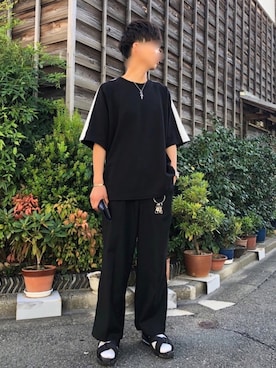 「アイテム（バングル/リストバンド）」を使った、Matoさん（メンズ・175cm・20代）の夏コーディネート
