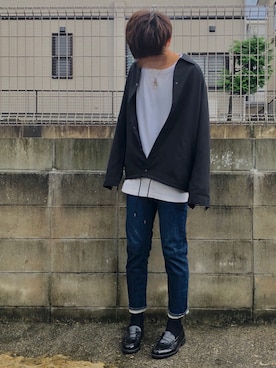 「zozoデニム」｜「アイテム（その他アウター）」を使った、Matoさん（メンズ・175cm）の秋コーディネート