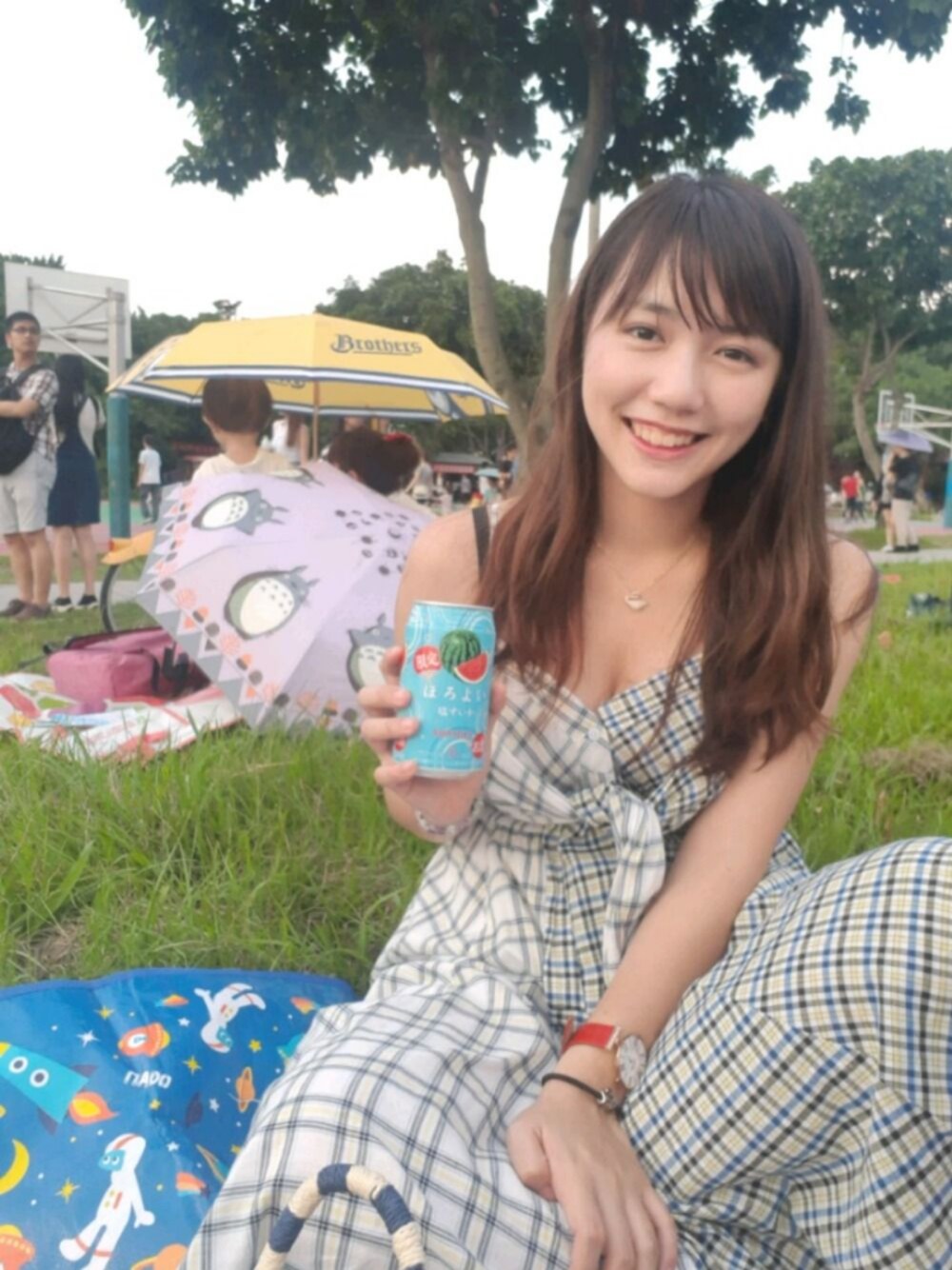 「休日コーデ、outfit、格子柄、大人カジュアル、picnic style」｜「COCO DEALのアイテム（ワンピース、その他）」を使った、ルビーさん（レディース・158cm）の夏コーディネートの1枚目の写真