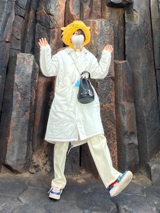 X-girl（エックスガール）の「HOODED PUFFER COAT（モッズコート