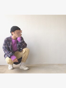 「CONVERSE（コンバース）のCONVERSE コンバース ジャック パーセル / JACK PURCEL（スニーカー）」を使った、Hiroさん（メンズ・170cm）の秋コーディネート
