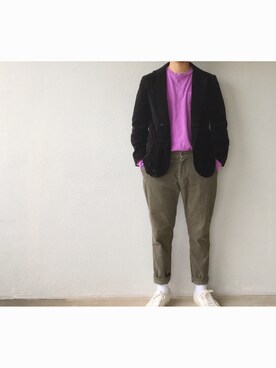 「CONVERSE（コンバース）のCONVERSE コンバース ジャック パーセル / JACK PURCEL（スニーカー）」を使った、Hiroさん（メンズ・170cm）の秋コーディネート