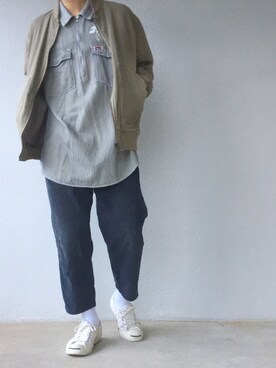 「CONVERSE（コンバース）のCONVERSE コンバース ジャック パーセル / JACK PURCEL（スニーカー）」を使った、Hiroさん（メンズ・170cm）の冬コーディネート