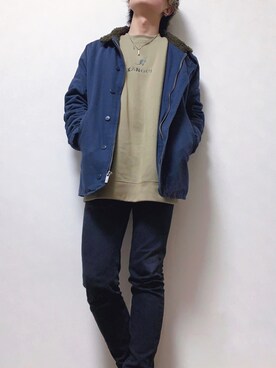「BRIXTON（ブリクストン）のアイテム（ジャケット/アウター）」を使った、motti6210さん（メンズ・170cm）の春コーディネート