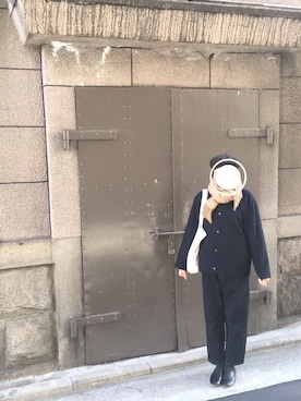 「YAECA」｜「アイテム（スリッポン）」を使った、kuさん（レディース・168cm）の冬コーディネート