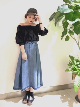 「skirt」｜「アイテム（キャップ）」を使った、maisaitoさん（レディース・158cm）の春コーディネート