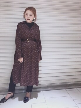 「茶色」｜「アイテム（その他アウター）」を使った、maisaitoさん（レディース・158cm）の夏コーディネート