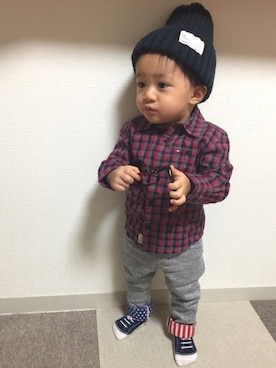 ＊SK.HRR＊さん（キッズ・80cm）の冬コーディネート