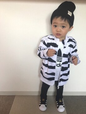 「adidas Originals by JEREMY SCOTT」｜＊SK.HRR＊さん（キッズ・80cm）の春コーディネート