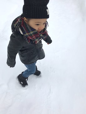 「アイテム（ブーティ）」を使った、＊SK.HRR＊さん（キッズ・90cm）の冬コーディネート