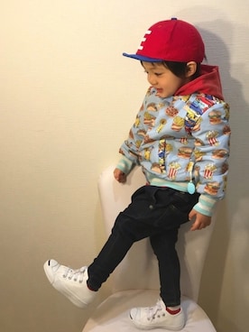 「fafa（フェフェ）のアイテム（ブルゾン）」を使った、＊SK.HRR＊さん（キッズ・90cm）の春コーディネート