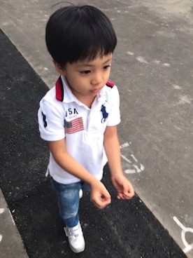 「Ralph Lauren」｜「アイテム（その他）」を使った、＊SK.HRR＊さん（キッズ・100cm）の秋コーディネート