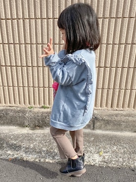 「SM2（エスエムツー）のアイテム」を使った、るっちゃんのプチプラ子供服さん（キッズ・100cm）の冬コーディネート