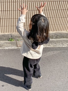 「HusHusH（ハッシュアッシュ）のアイテム」を使った、るっちゃんのプチプラ子供服さん（キッズ・100cm）の冬コーディネート