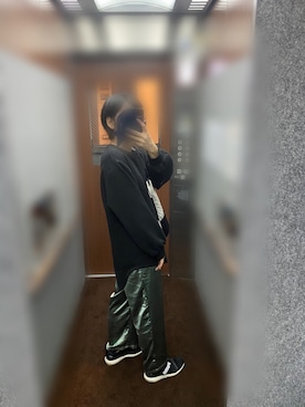 「サテンパンツ」｜「アイテム（スリッポン）」を使った、nanairo000716さん（レディース・164cm）の秋コーディネート
