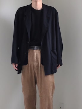 「ESSAY（エッセイ）のアイテム（ジャケット/アウター）」を使った、野口英世さん（メンズ・174cm）の秋コーディネート
