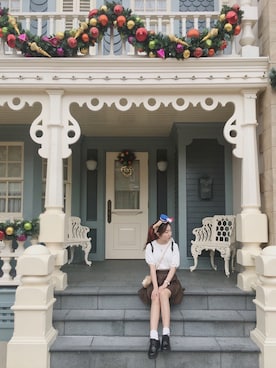 「MONKI（モンキ）のアイテム（シューズ）」を使った、Sherry Chanさん（レディース・153cm）の秋コーディネート