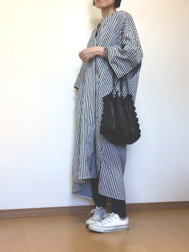 「TICCA（ティッカ）のアイテム（シャツワンピース）」を使った、きょんさん（レディース・155cm）の秋コーディネート