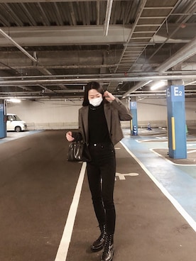 hzkさん（レディース・175cm）の冬コーディネート