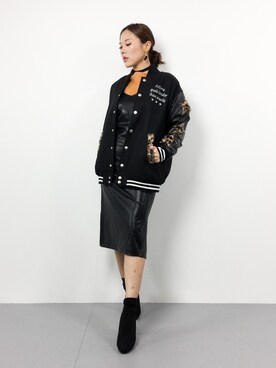 黒田デビーさん（レディース・165cm）の冬コーディネート