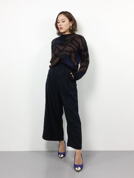 「マーブル柄」｜黒田デビーさん（レディース・165cm）の冬コーディネート