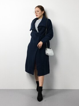 「antiqua（アンティカ）のアイテム（その他アウター）」を使った、黒田デビーさん（レディース・165cm）の冬コーディネート