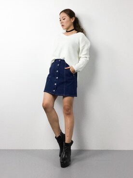 黒田デビーさん（レディース・165cm）の冬コーディネート