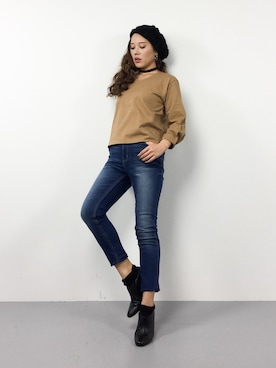 黒田デビーさん（レディース・165cm）の冬コーディネート