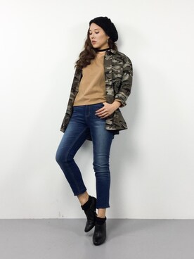 黒田デビーさん（レディース・165cm）の冬コーディネート