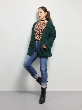 「DRWCYS（ドロシーズ）のアイテム（その他アウター）」を使った、黒田デビーさん（レディース・165cm）の冬コーディネート